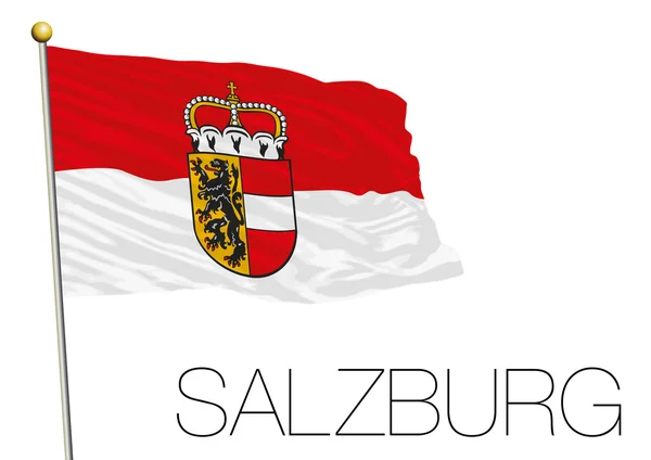 ザルツブルク地方旗、オーストリアの土地 — ストックベクタ