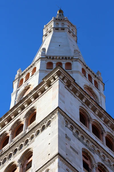 Ghirlandina bell tower, detail, world heritage, Modena, Italy — Stock Photo, Image