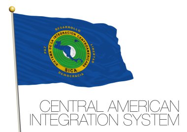 central american integration system flag, cais clipart