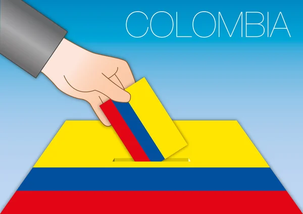 Colombia stemming voor de vredesverdragen — Stockvector