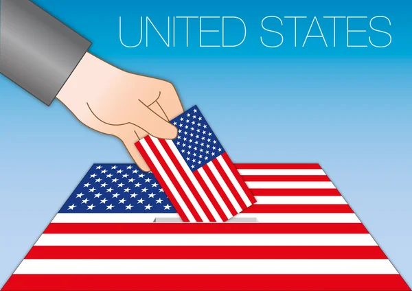 États-Unis, Vote pour le président des États-Unis symbole — Image vectorielle