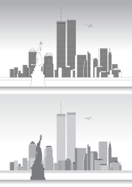 WTC, Dünya Ticaret Merkezi ve New York Skyline