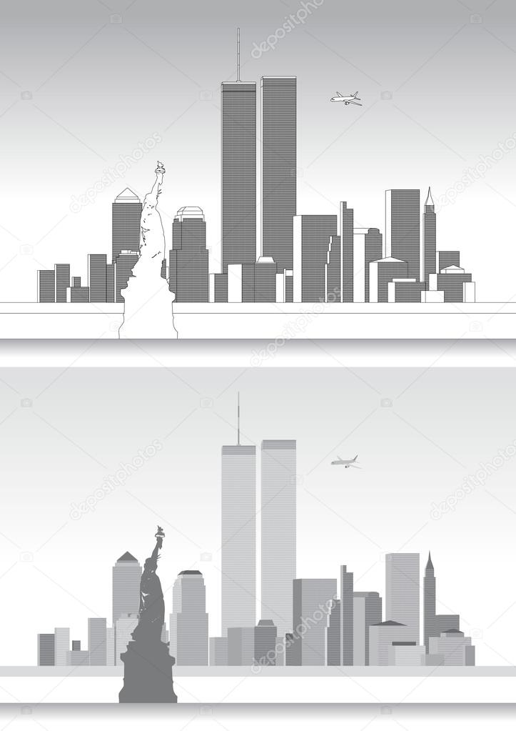 WTC, World Trade Center and the New York Skyline