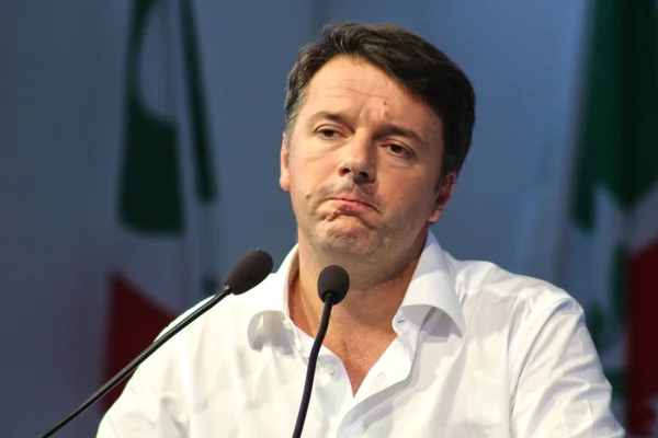 Modena, Itálie, září, 2016: Matteo Renzi, státní politicko-Konvent konference demokratické strany — Stock fotografie