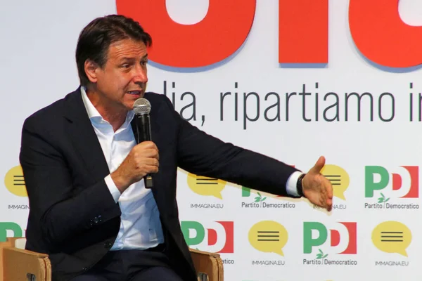 Modena Itálie Září 2020 Giuseppe Conte Premiér Italské Republiky Veřejný — Stock fotografie