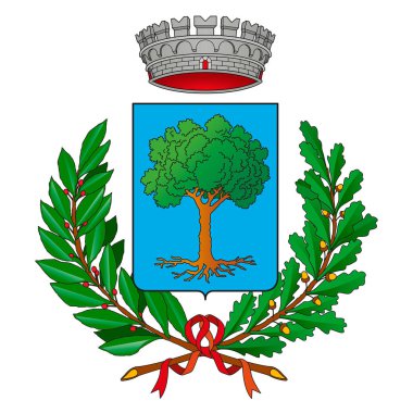 Formigine şehrinin arması, Modena ili, Emilia-Romagna, İtalya, vektör ilüstrasyonu