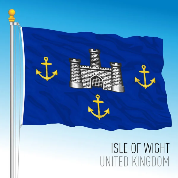 Isle Wight Flag Storbritannien Vektorillustration — Stock vektor