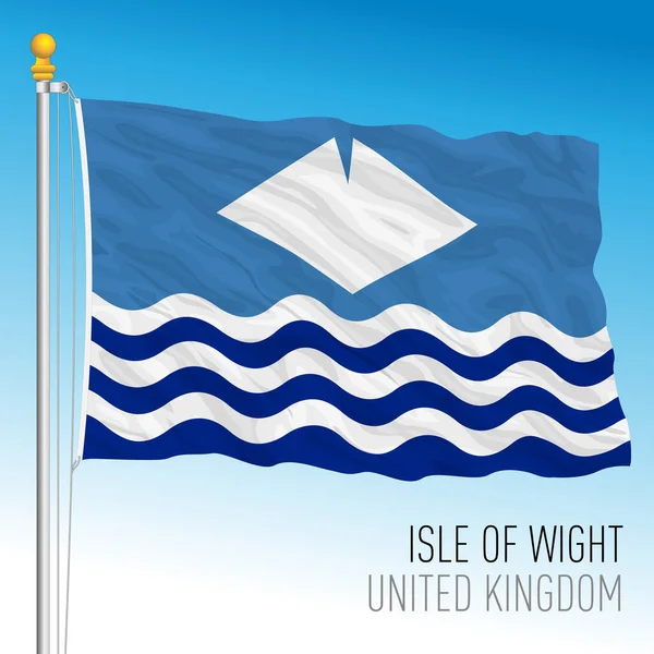 Oficjalna Flaga Wyspy Wight Wielka Brytania Ilustracja Wektora — Wektor stockowy