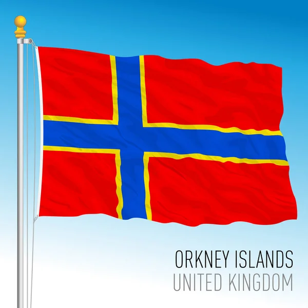 Drapeau Officiel Des Îles Orcades Écosse Royaume Uni Illustration Vectorielle — Image vectorielle