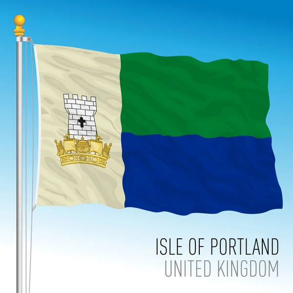 Drapeau Officiel Île Portland Royaume Uni Illustration Vectorielle — Image vectorielle