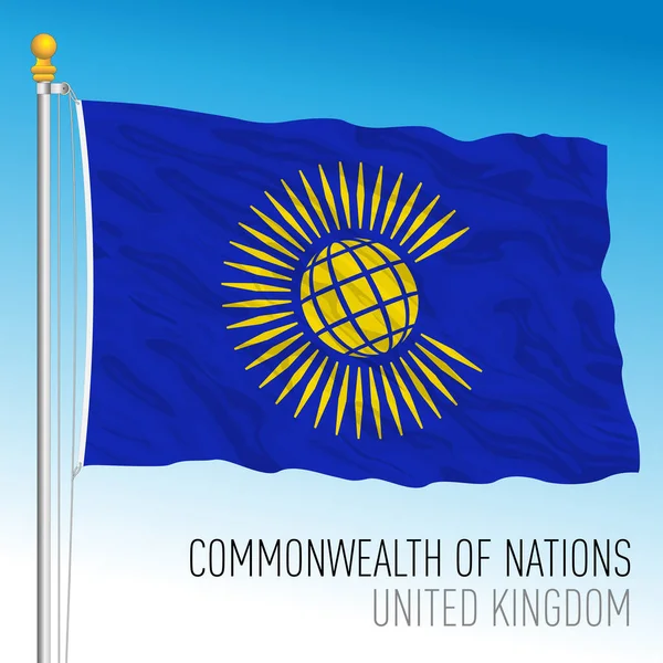 Флаг Содружества Наций Организация Великобритании Векторная Иллюстрация — стоковый вектор