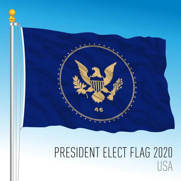 Président Élu 2020 Drapeau Non Officiel Illustration Vectorielle États Unis — Image vectorielle