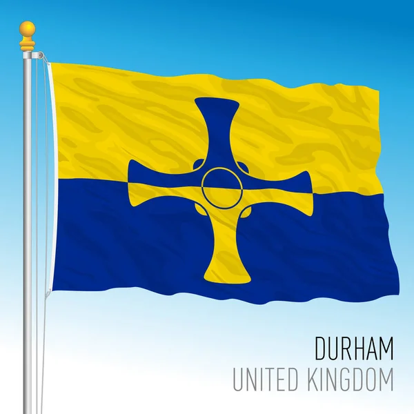 Flagge Von Durham County Großbritannien Vektorillustration — Stockvektor