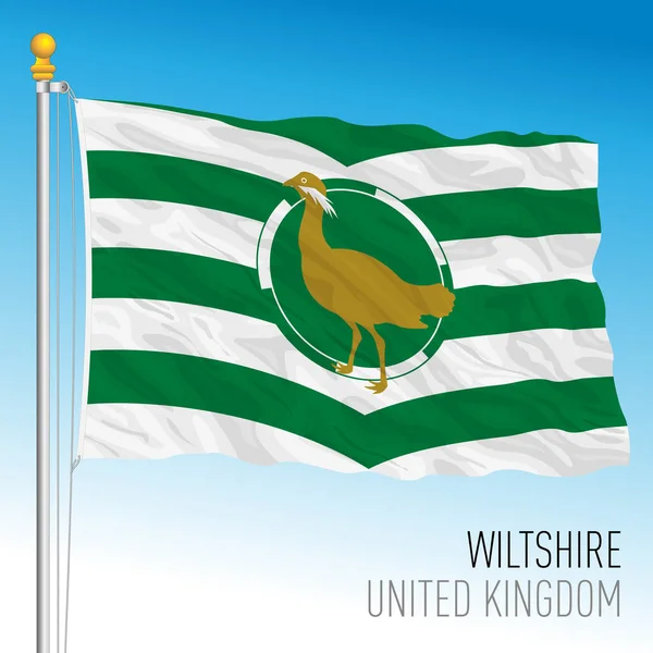 Wiltshire County Flag Regno Unito Illustrazione Vettoriale — Vettoriale Stock