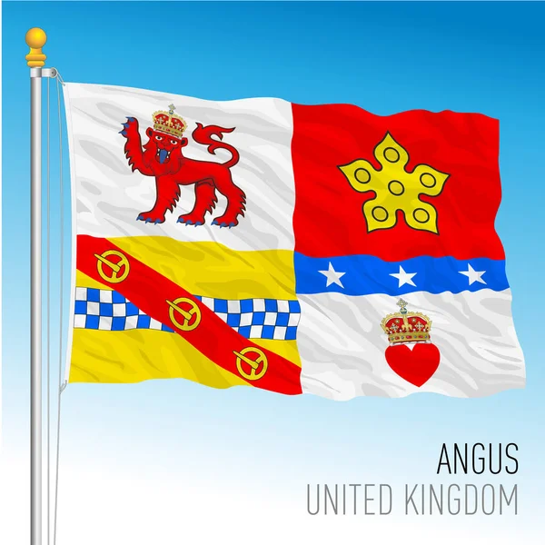 Angus County Flag United Kingdom Vector Illustration — 图库矢量图片