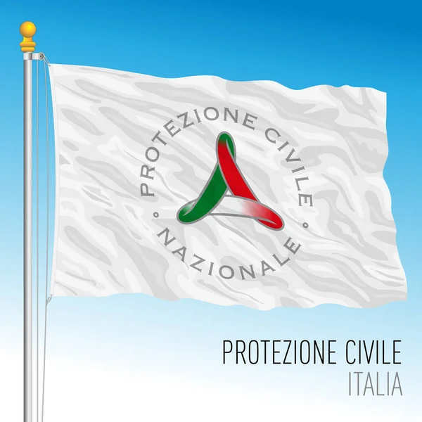 Civilskyddsflagga Organisation För Offentligt Stöd Italien Vektorillustration — Stock vektor