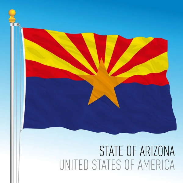 États Unis Amérique Drapeau État Fédéral Arizona Illustration Vectorielle — Image vectorielle