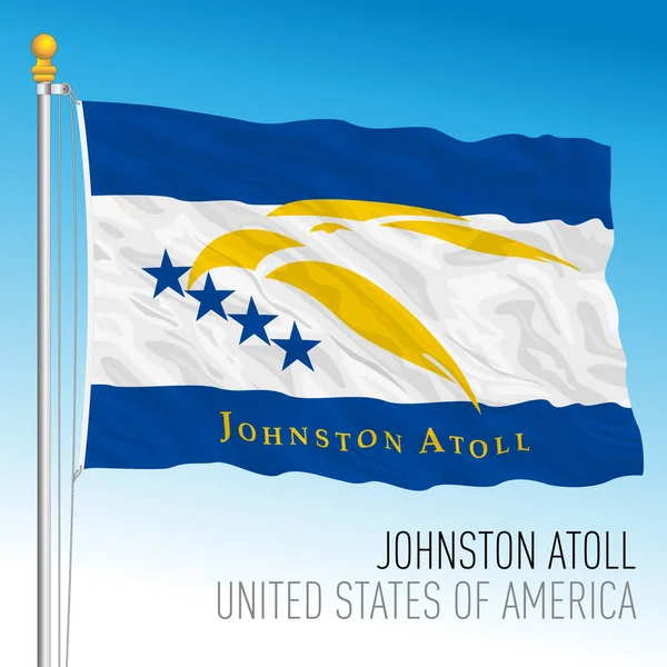 Johnston Atoll Territorialflagge Vereinigte Staaten Vektorillustration — Stockvektor