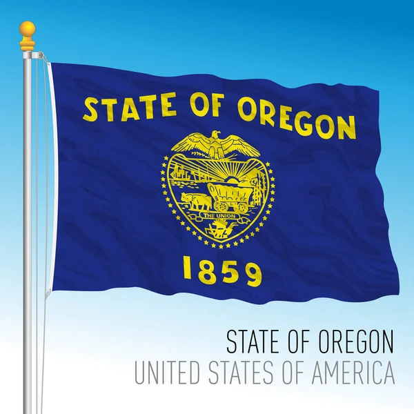 Bandeira Federal Estado Oregon Estados Unidos Ilustração Vetorial — Vetor de Stock