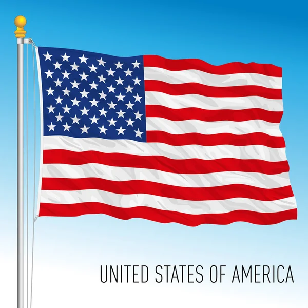 Estados Unidos América Bandera Estados Unidos Vector Ilustración — Archivo Imágenes Vectoriales