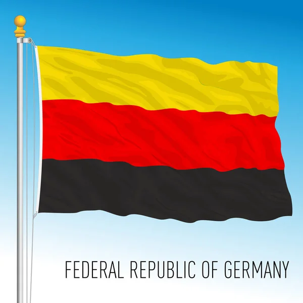 Federal Republic Germany Official National Flag European Union Vector Illustration — Stock Vector