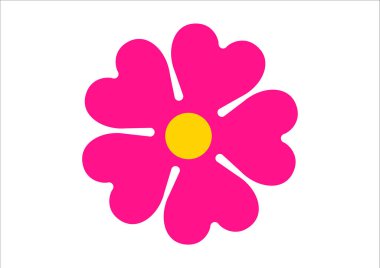 Primula logosu, aşılama kampanyasının İtalyanca sembolü, vektör çizimi