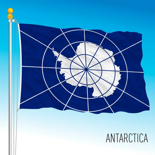 Antarktika Kıtasal Bayrağı Vektör Illüstrasyonu — Stok Vektör