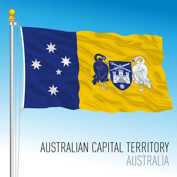 Bandera Del Territorio Capital Australiana Estado Territorio Australia Ilustración Vectorial — Vector de stock