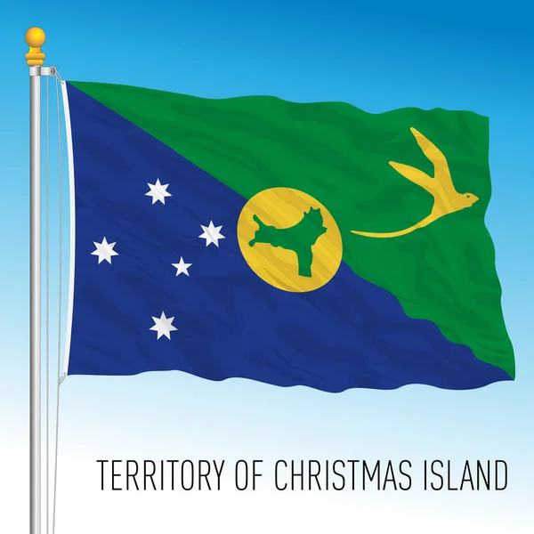 Bandera Territorio Isla Navidad Australia País Oceánico Ilustración Vectorial — Vector de stock