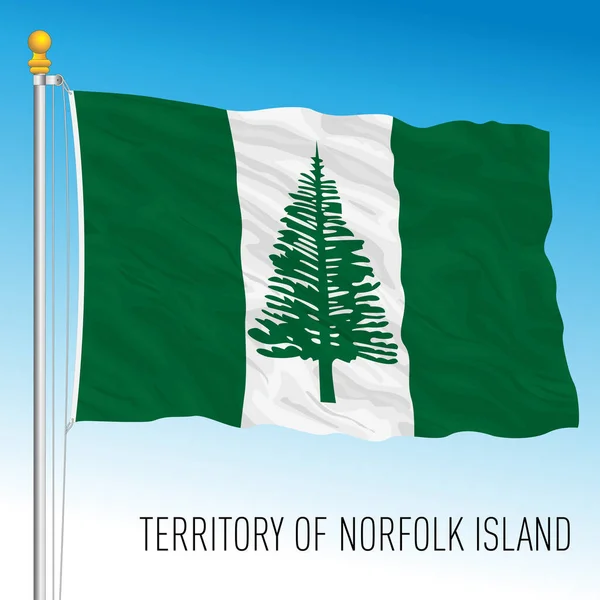 Norfolk Island Flag State Territory Australia Oceanian Country Vector Illustration —  Vetores de Stock