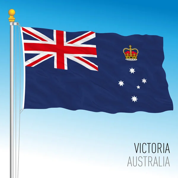 Bandera Victoria Estado Territorio Australia País Oceánico Ilustración Vectorial — Vector de stock