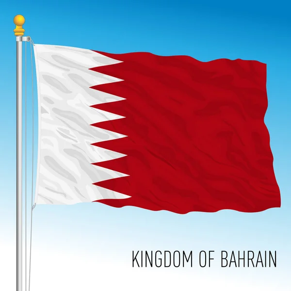 Drapeau National Officiel Bahreïn Pays Asiatique Illustration Vectorielle — Image vectorielle