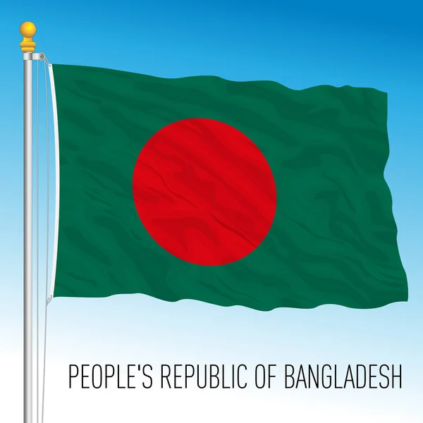 Bangladesh Officiell Nationell Flagga Asiatiskt Land Vektor Illustration — Stock vektor