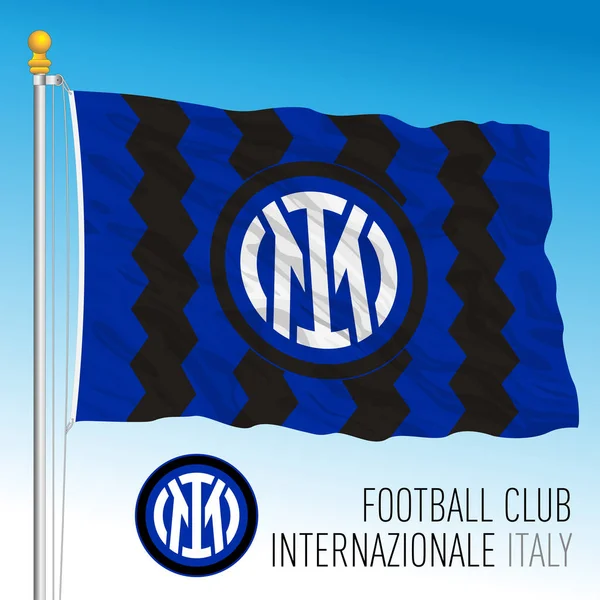 Европа 2021 Год Флаг Герб Международного Футбольного Клуба Новом Чемпионате — стоковый вектор