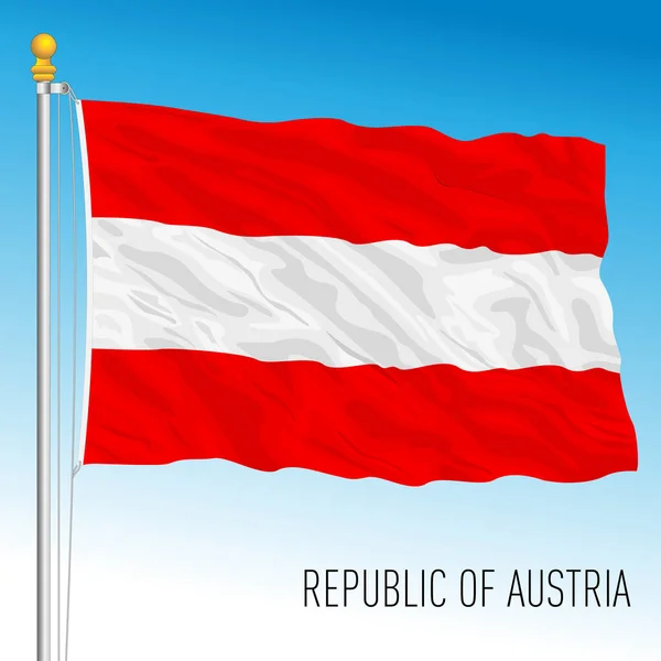 Österrike Officiell Nationell Flagga Republiken Österrike Europeiska Unionen Vektor Illustration — Stock vektor