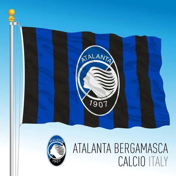 Italie Année 2021 Championnat Football Drapeau Atalanta Crête Équipe Illustration — Image vectorielle