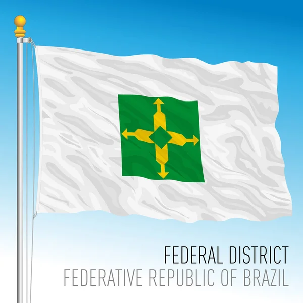 Bandeira Regional Oficial Distrito Federal Brasil Ilustração Vetorial —  Vetores de Stock