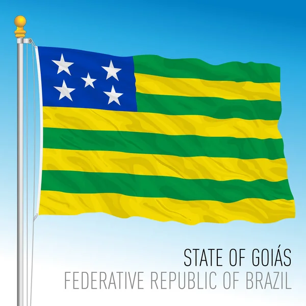 Estado Goiás Bandeira Regional Oficial Brasil Ilustração Vetorial —  Vetores de Stock