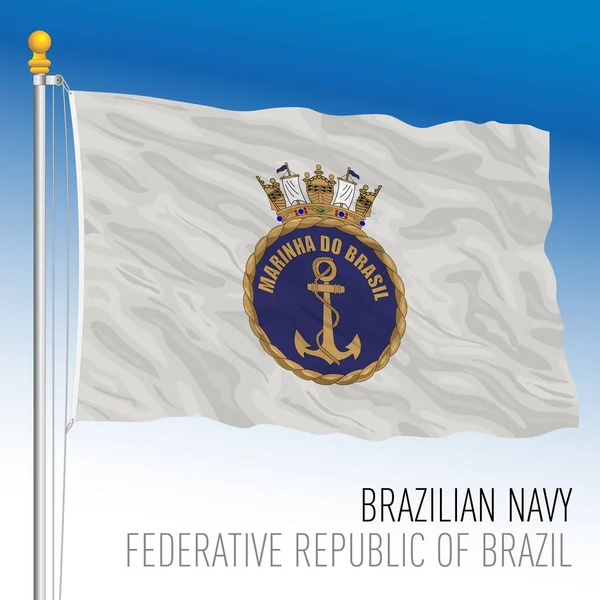 Bandeira Marinha Brasil Ilustração Vetorial — Vetor de Stock