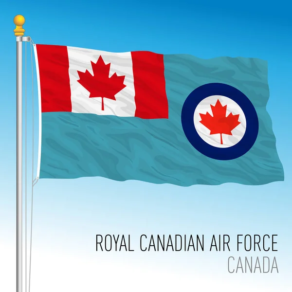 Royal Canadian Air Force Flagga Kanada Nordamerika Vektor Illustration — Stock vektor