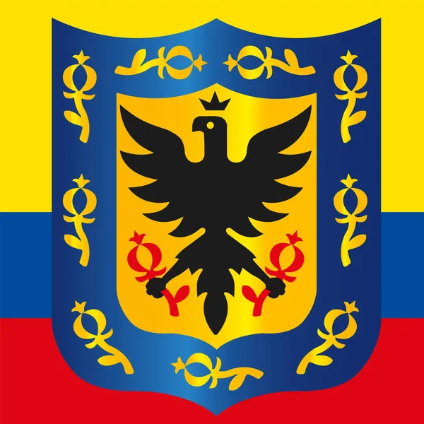 Santa Bogotá Escudo Municipal Oficial Capital República Colombiana Colombia Ilustración — Archivo Imágenes Vectoriales