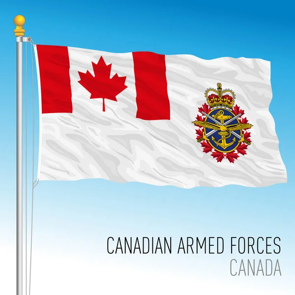Drapeau Des Forces Armées Canadiennes Canada Pays Nord Américain Illustration — Image vectorielle