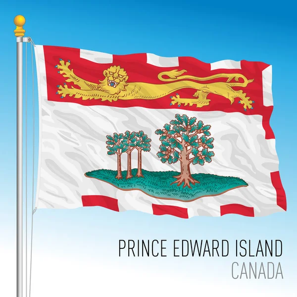 Prince Edward Island Εδαφική Και Περιφερειακή Σημαία Καναδάς Βορειοαμερικανική Χώρα — Διανυσματικό Αρχείο