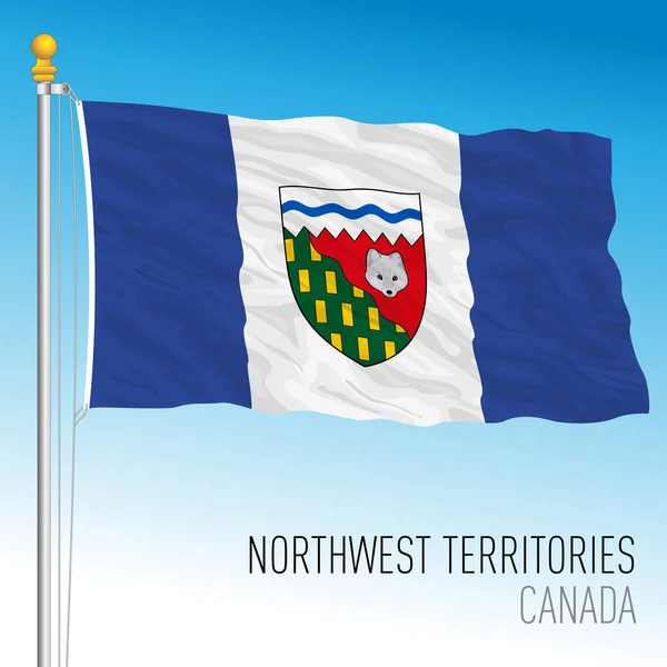 Territórios Noroeste Bandeira Regional Canadá País Norte Americano Ilustração Vetorial — Vetor de Stock