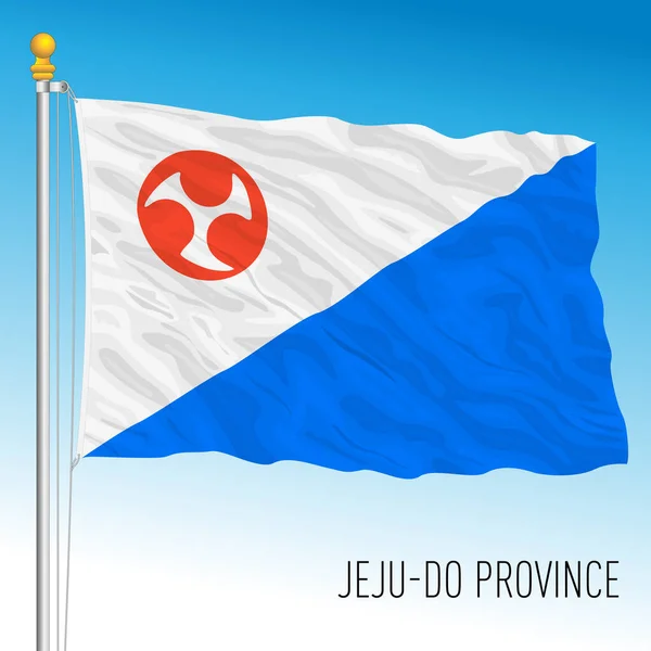 Провинция Чеджу Официальный Флаг Южной Кореи Азиатская Страна Векторная Иллюстрация — стоковый вектор
