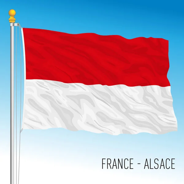 Alsace Bendera Daerah Perancis Uni Eropa Vektor Ilustrasi - Stok Vektor