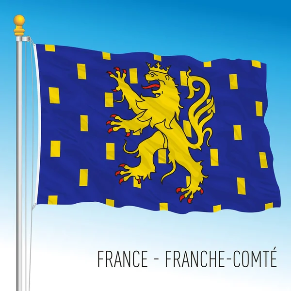 Franche Comte Regionale Vlag Frankrijk Europese Unie Vectorillustratie — Stockvector