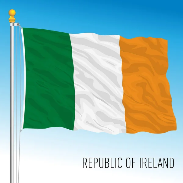 Irlande Drapeau National Officiel Eire Union Européenne Illustration Vectorielle — Image vectorielle