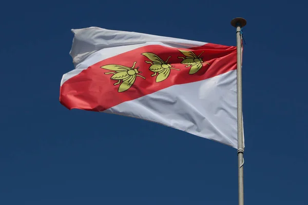 Die Flagge Der Insel Elba Himmel Provinz Toskana Italien — Stockfoto