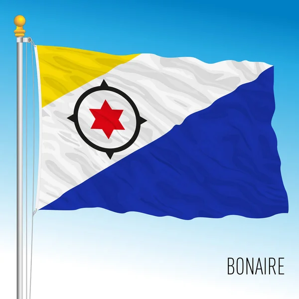 Bandeira Nacional Oficial Bonaire Antilles Holandeses Ilustração Vetorial — Vetor de Stock